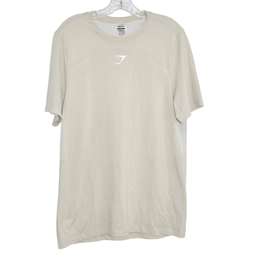 Gymshark Sz Medium Mens‎ Lightweight Seamless T-Shirt Light Grey A2C7M